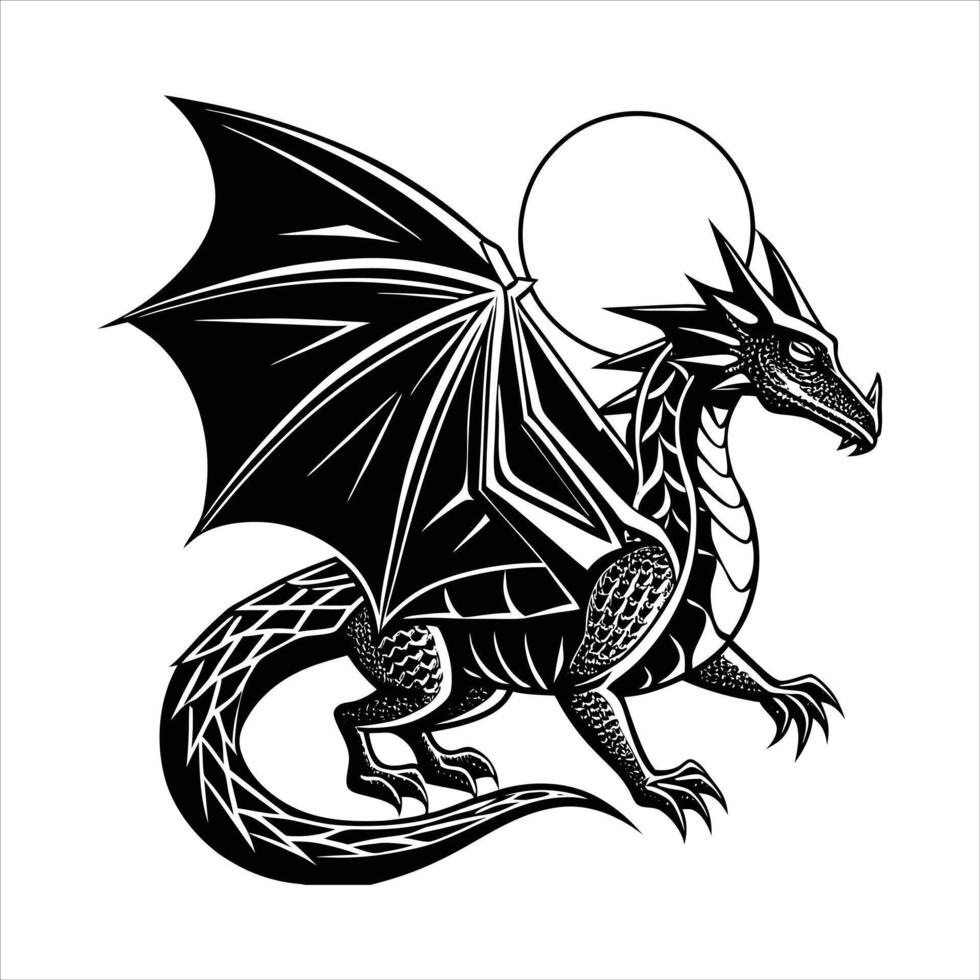 A Crystallized Dragon with Iridescent vector
