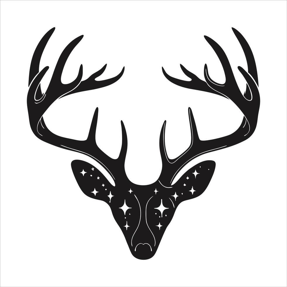 Deer Negative Space vector