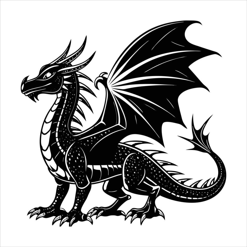 A dragon with a golden vector