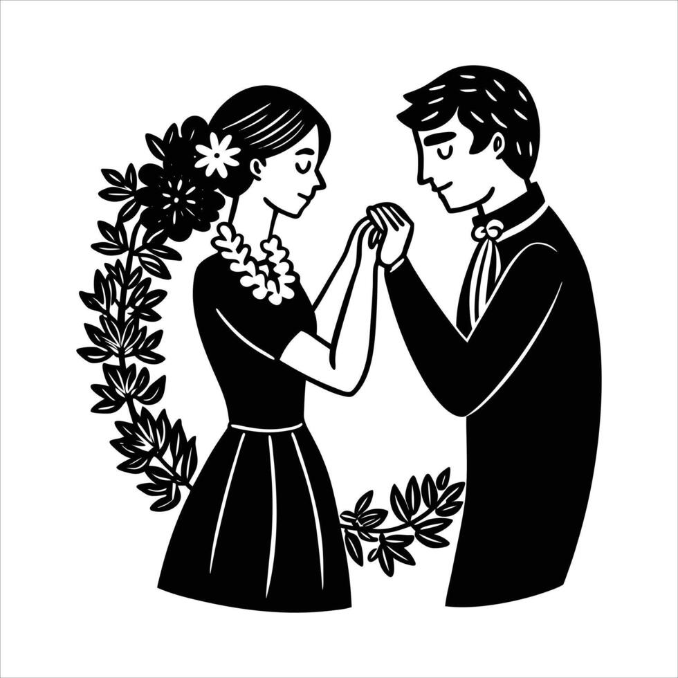 Wedding Garland Exchange vector