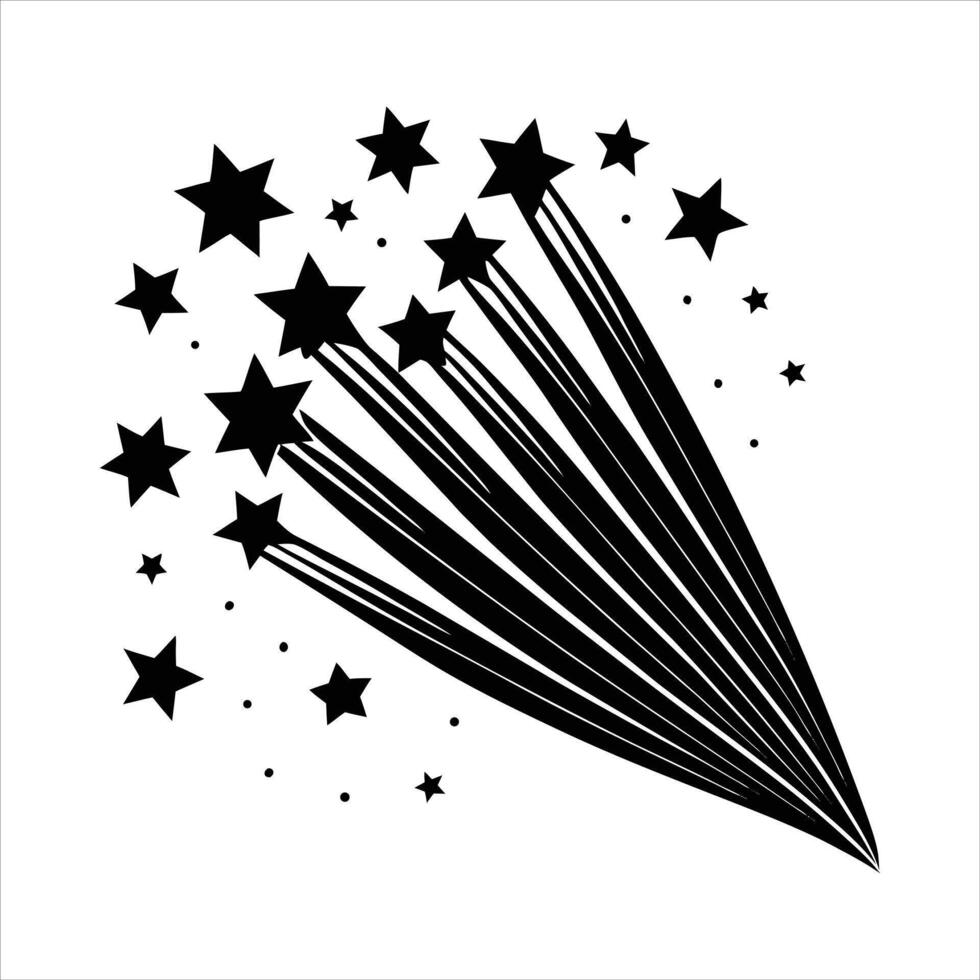 Sparkling Meteor Shower vector