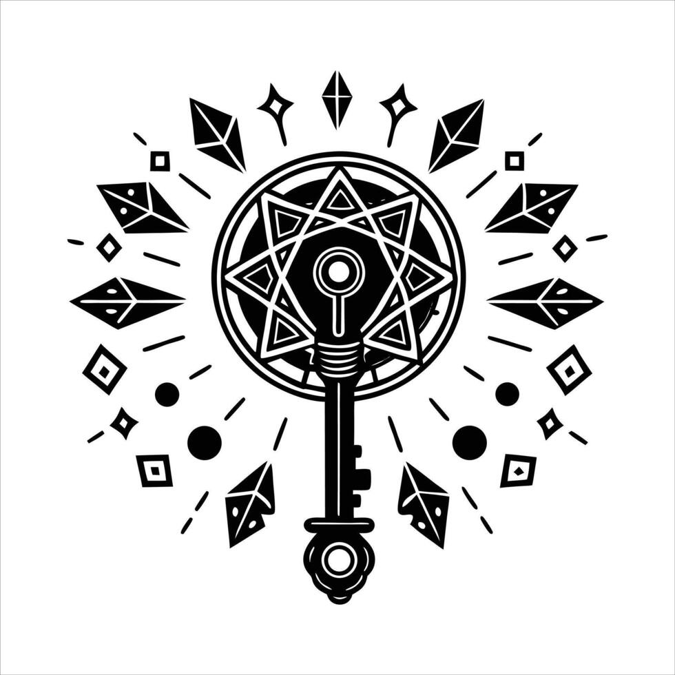 Magical Key Mystical Stock vector