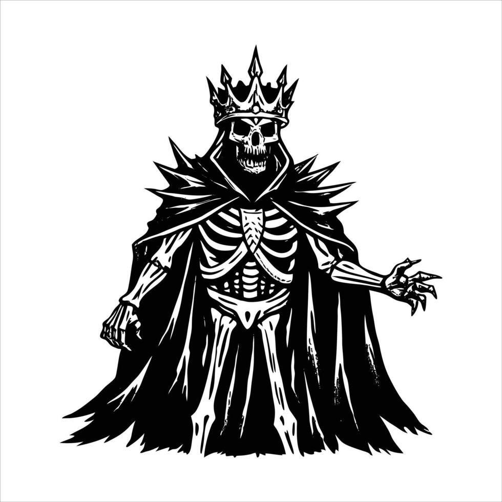Skeleton King Robe Illustrations vector