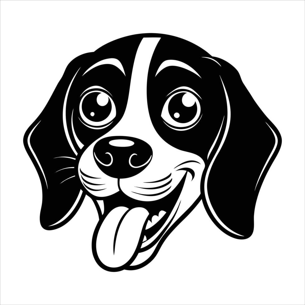 Beagle Puppy With Big Eyes vector