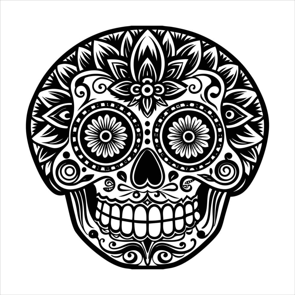 Sugar Skull Dia De Los Muertos vector