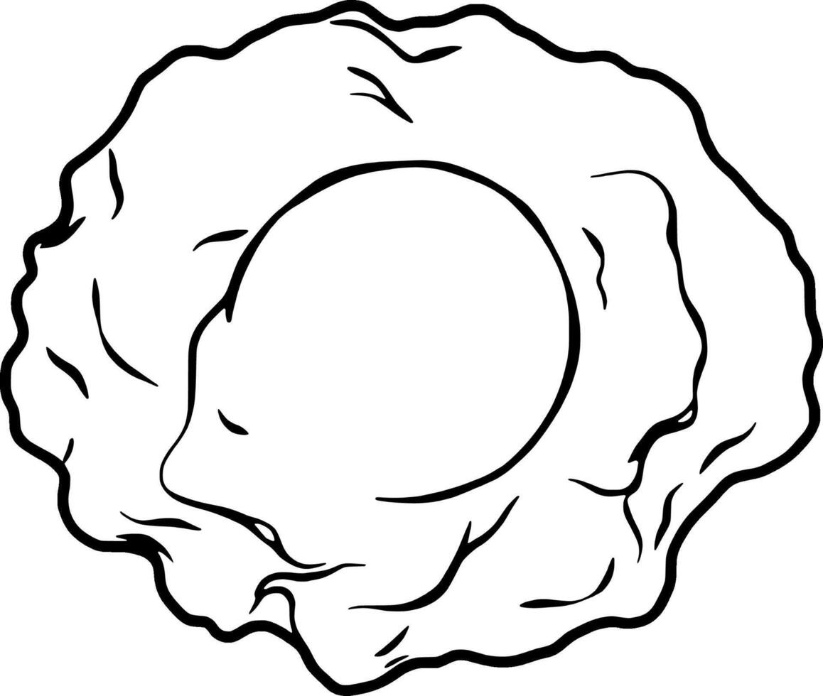 A Simple Drawing Of A Fried Egg Sunny-Side Up vector