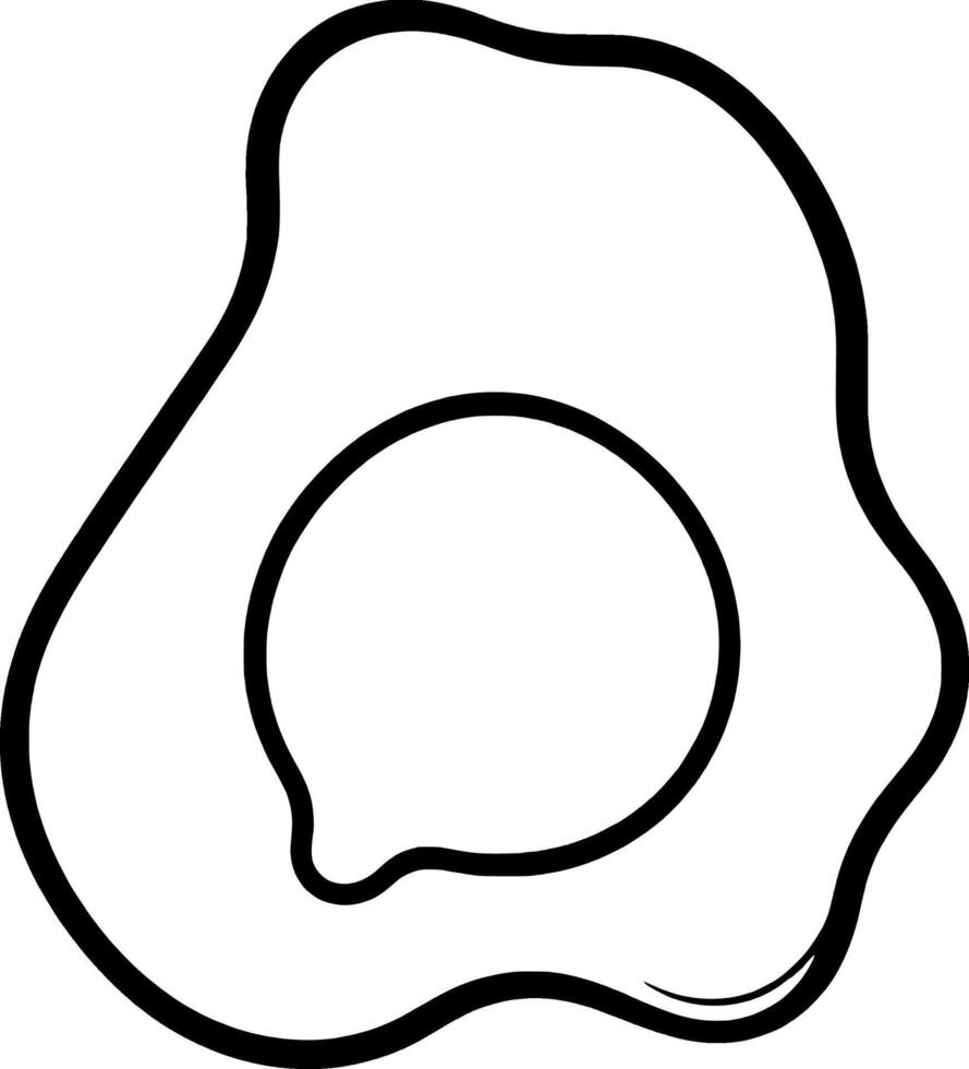 A Simple Illustration Of A Fried Egg With A Sunny-Side Up Yolk vector