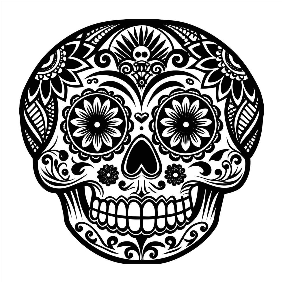 Sugar Dia De Los Muertos vector