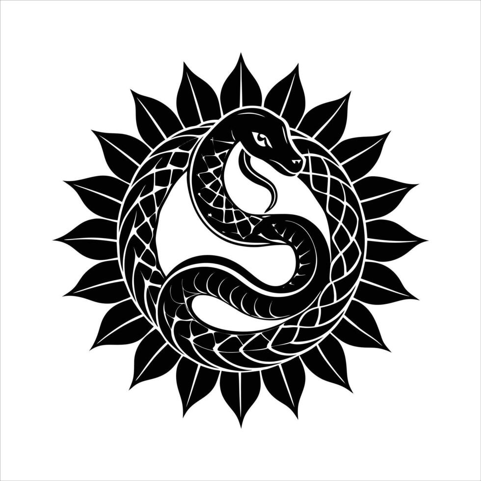 Snake with mystical vector