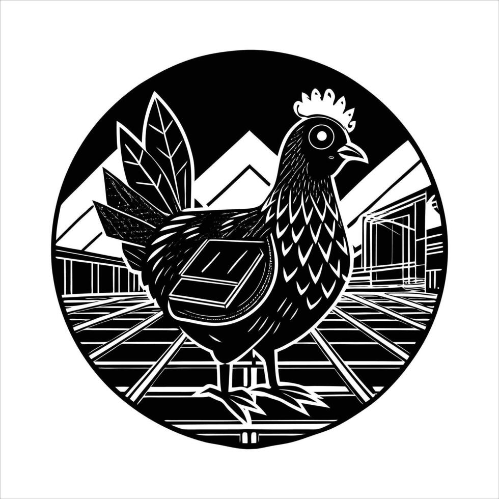 Futuristic Chicken Stock vector