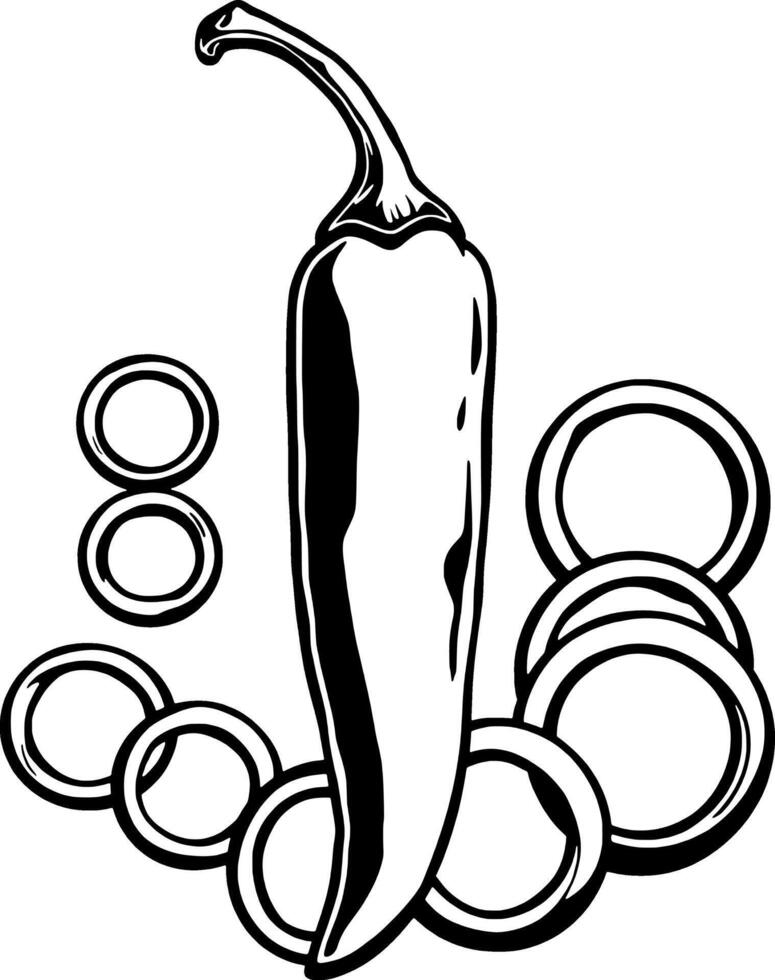Line Art Illustration Of A Sesame Seed Bagel vector