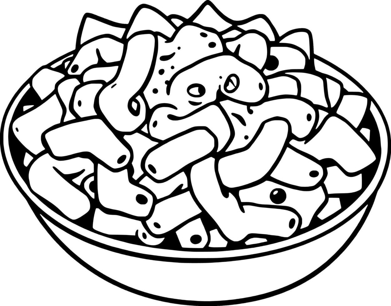 Melted Butter on a Baked Potato A Simple Line Drawing vector
