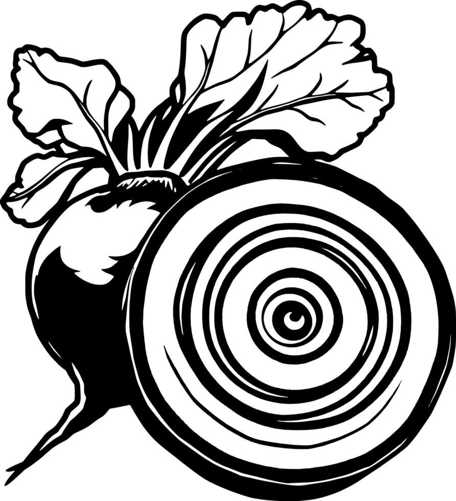 Vibrant Beetroot Illustration A Striking Graphic Design of a Fresh Beet vector