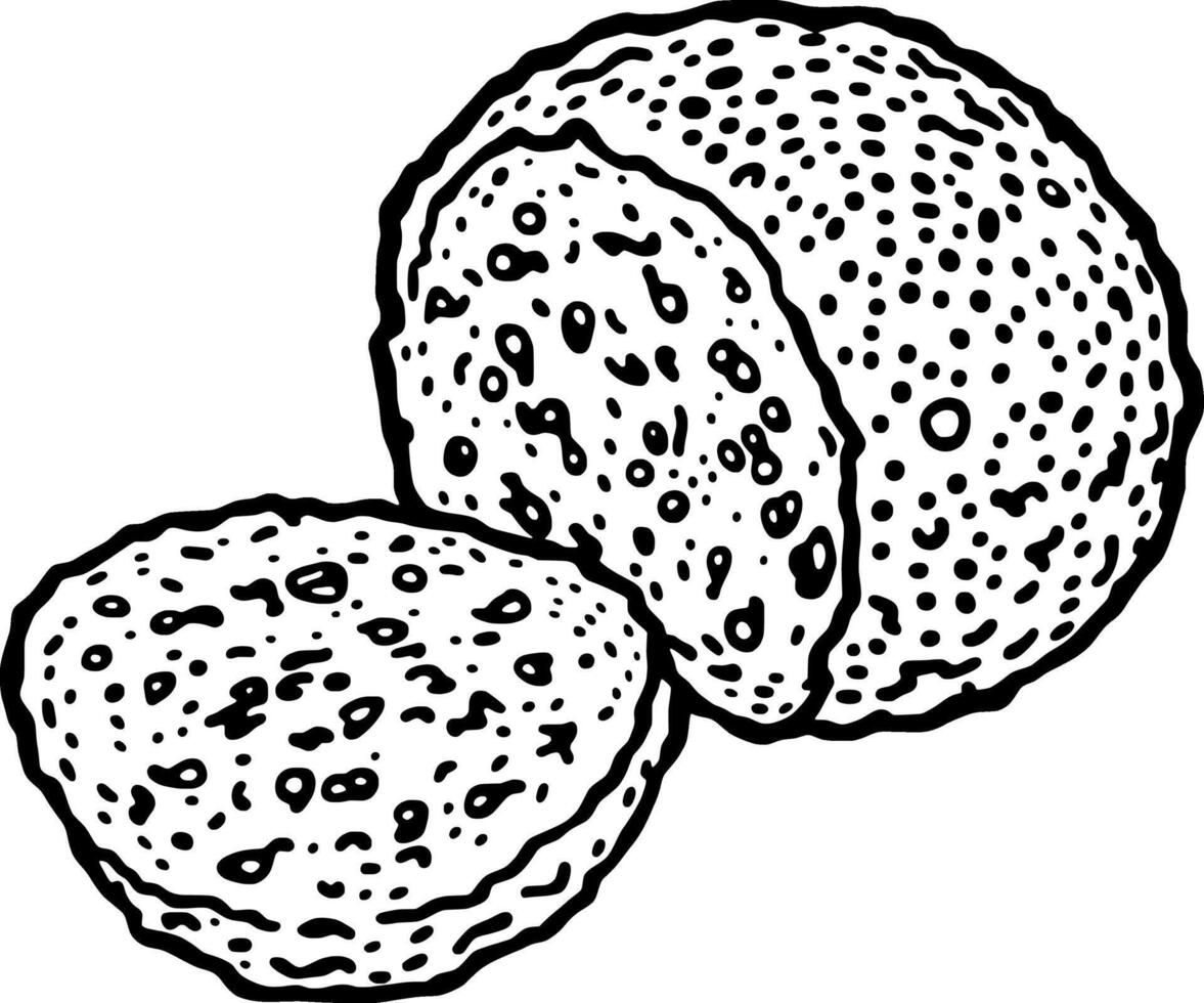 A Single White Bell Pepper Illustration Bold Outline vector