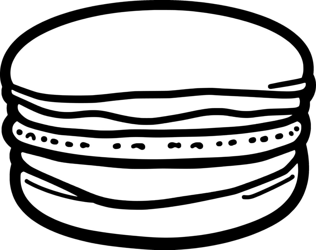 Delicious Pink Macaron Pastry Dessert Illustration vector
