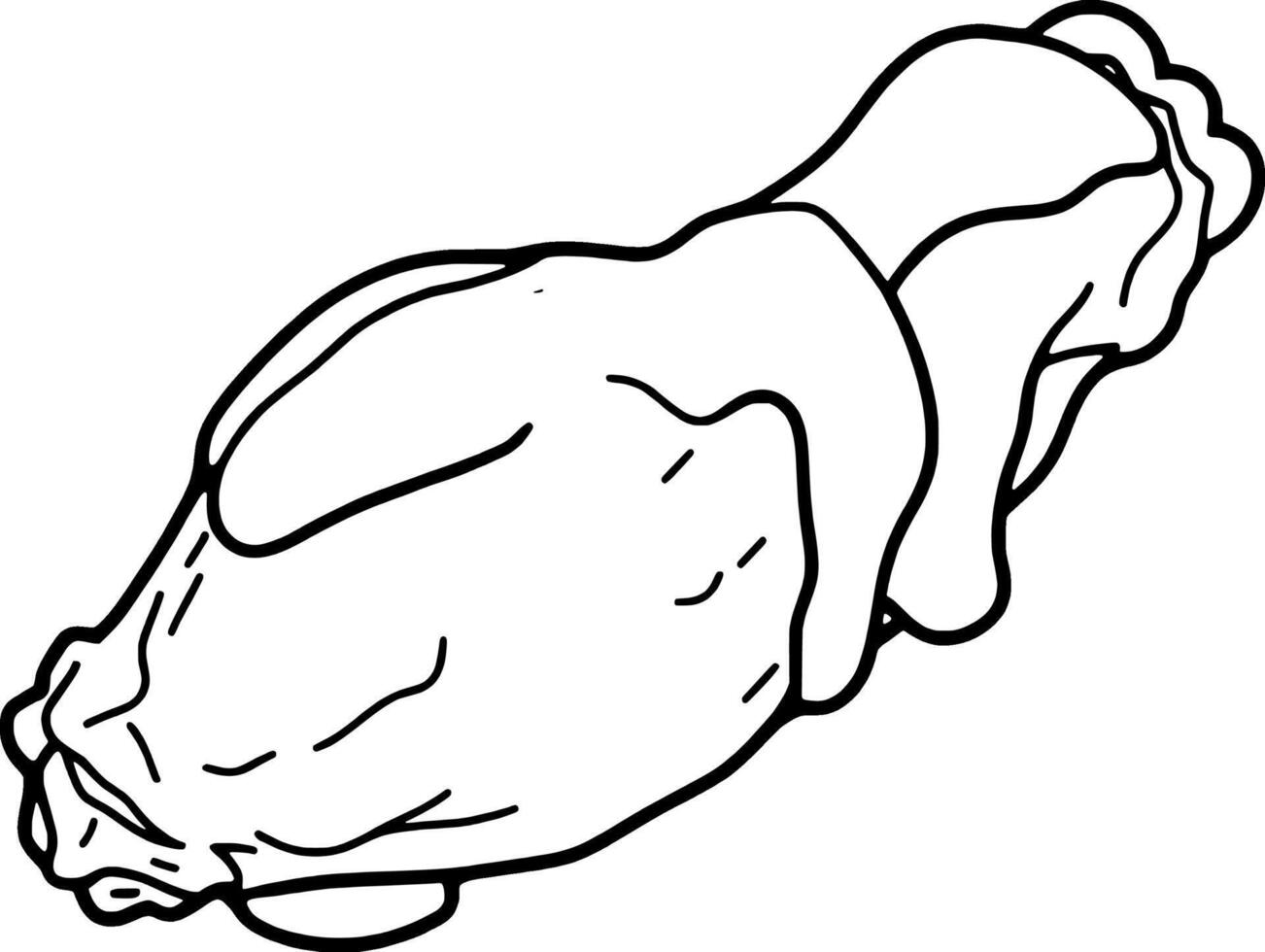 Simple Line Drawing Of A Wedge Of Swiss Cheese vector