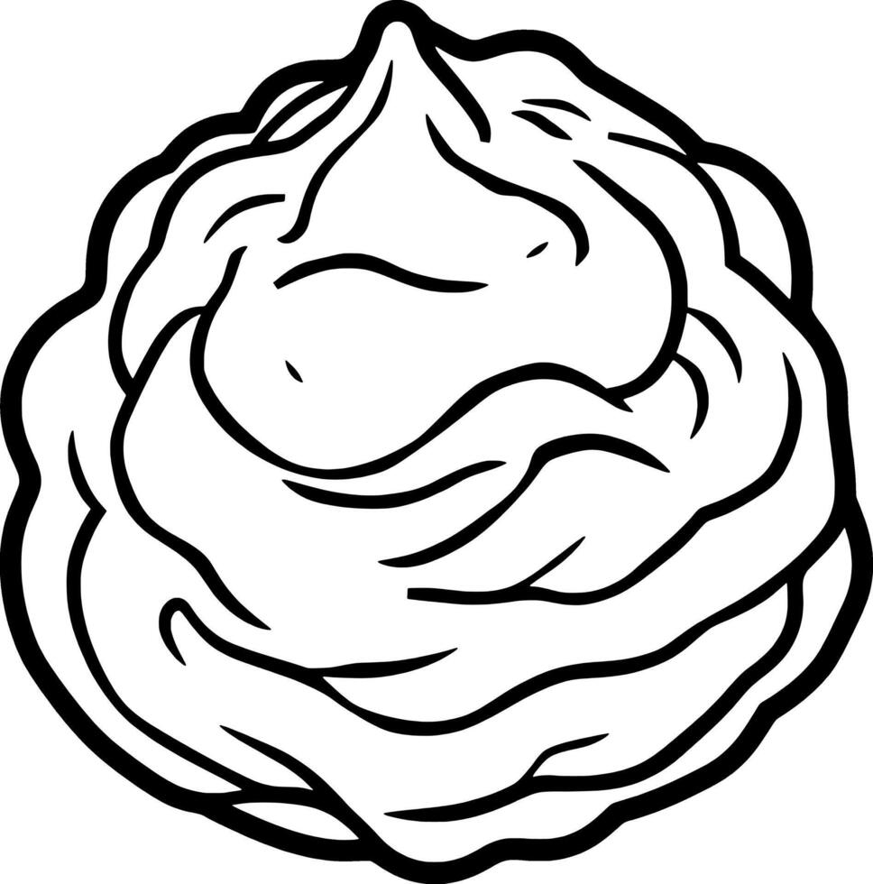 Simple Line Drawing Of A Delicious Pretzel Knot vector