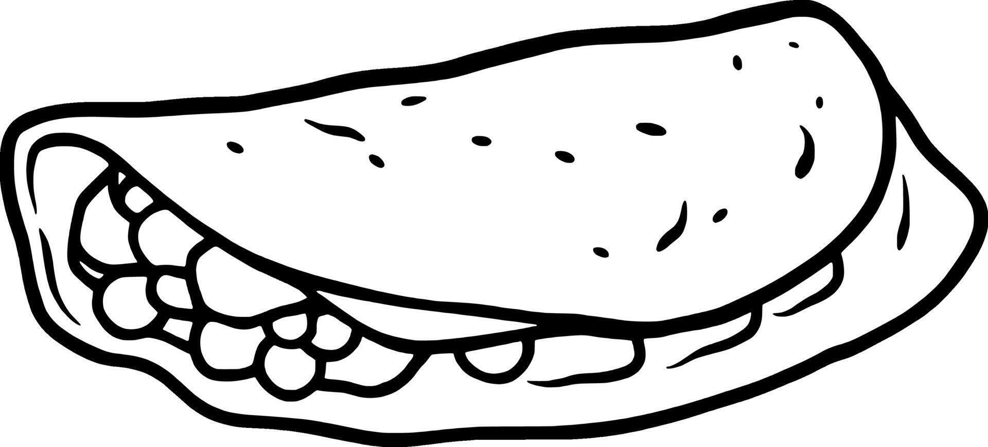 Delicious Quesadilla Filled With Savory Corn and Cheese vector