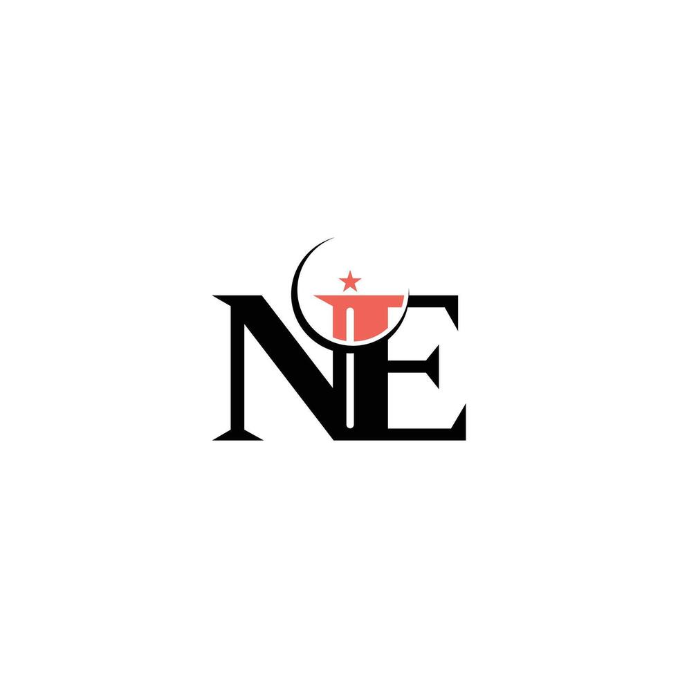 Contemporary EN NE Typography Logo with a Minimal Vibe vector