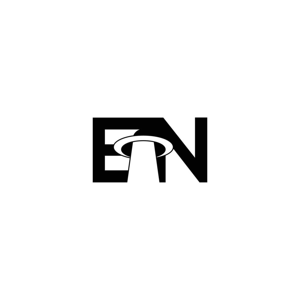 Minimalist EN NE Lightroom Letter Design for Branding Purposes vector