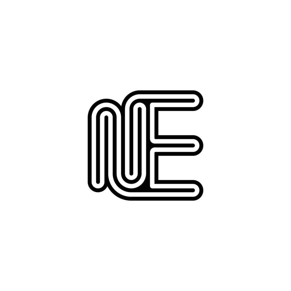 Clean and Classy EN NE Alphabet Logo Design vector