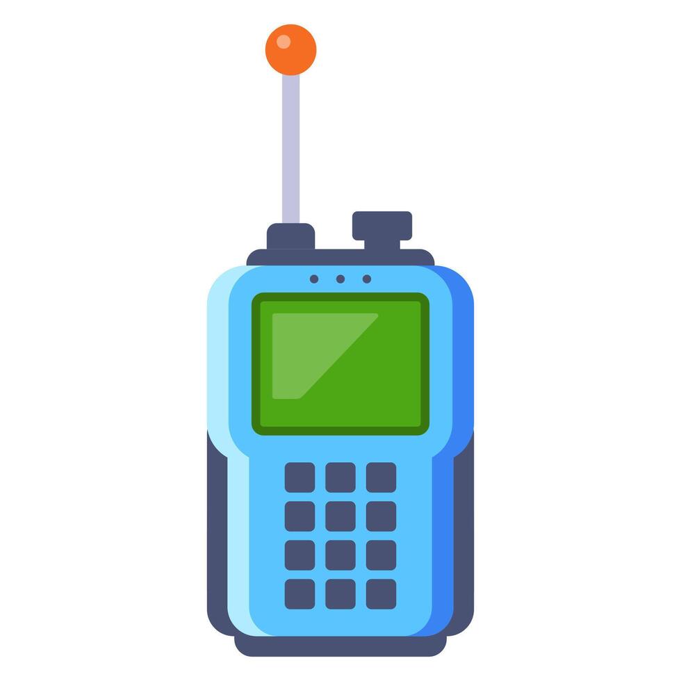 portable blue radio for transmitting information over long distances. vector