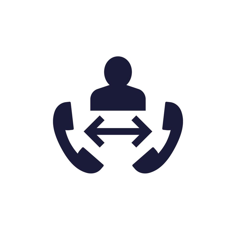 phone call icon, pictogram on white vector