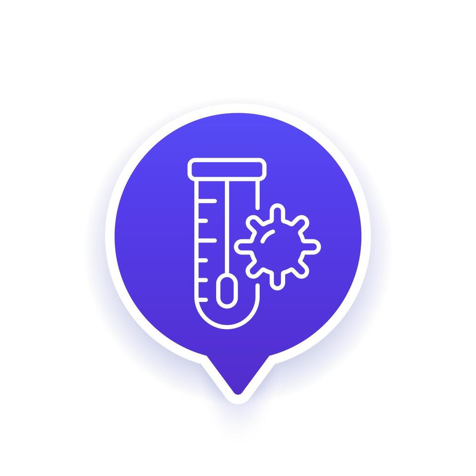 swab test or pcr line icon vector