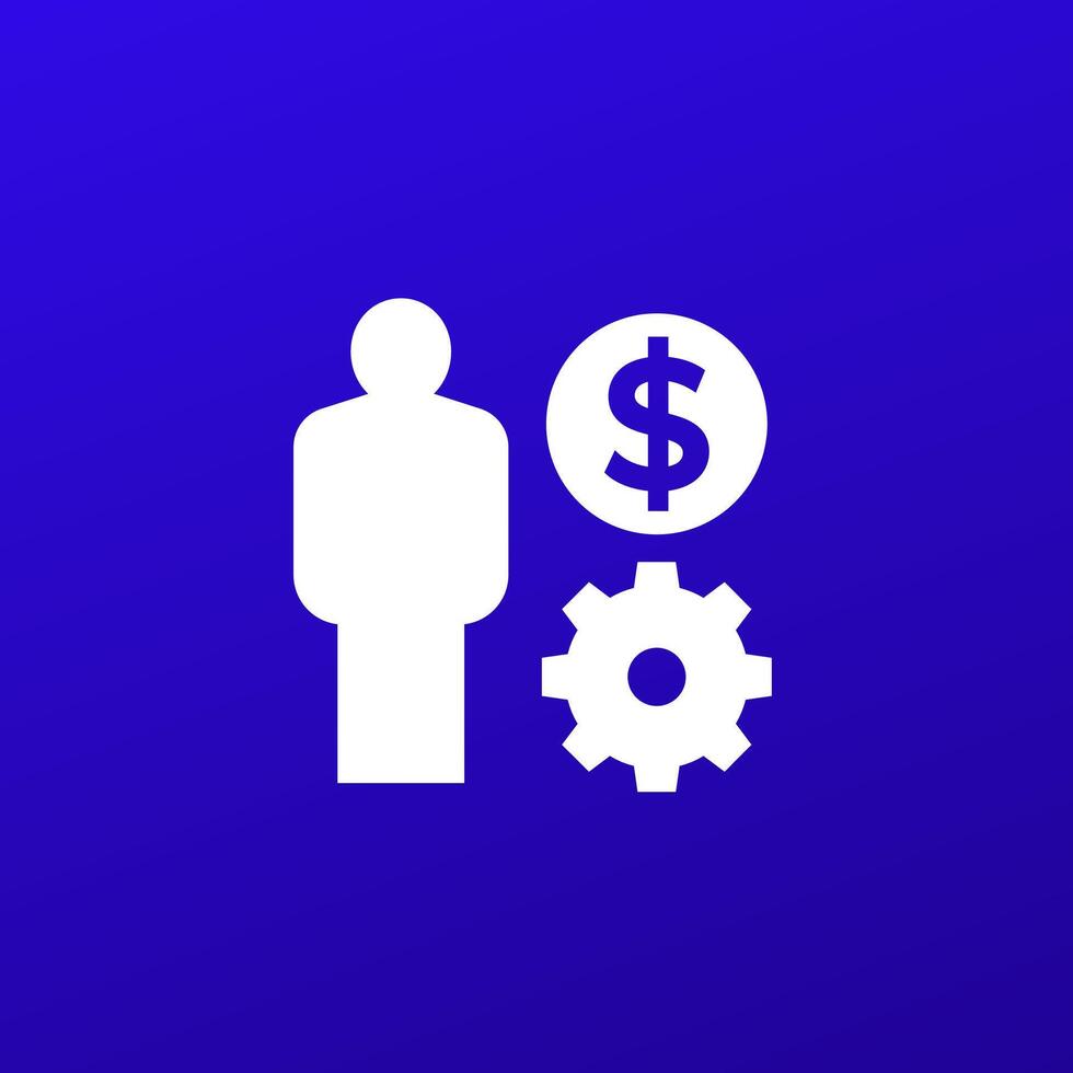 Making money icon for web vector