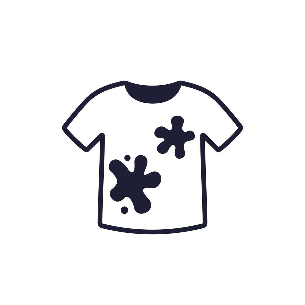 stains on shirt icon, pictogram on white vector