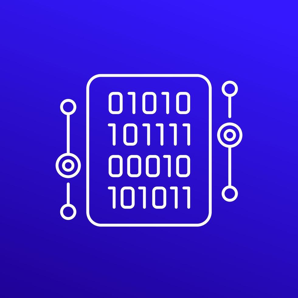 compilar código icono en línea estilo vector