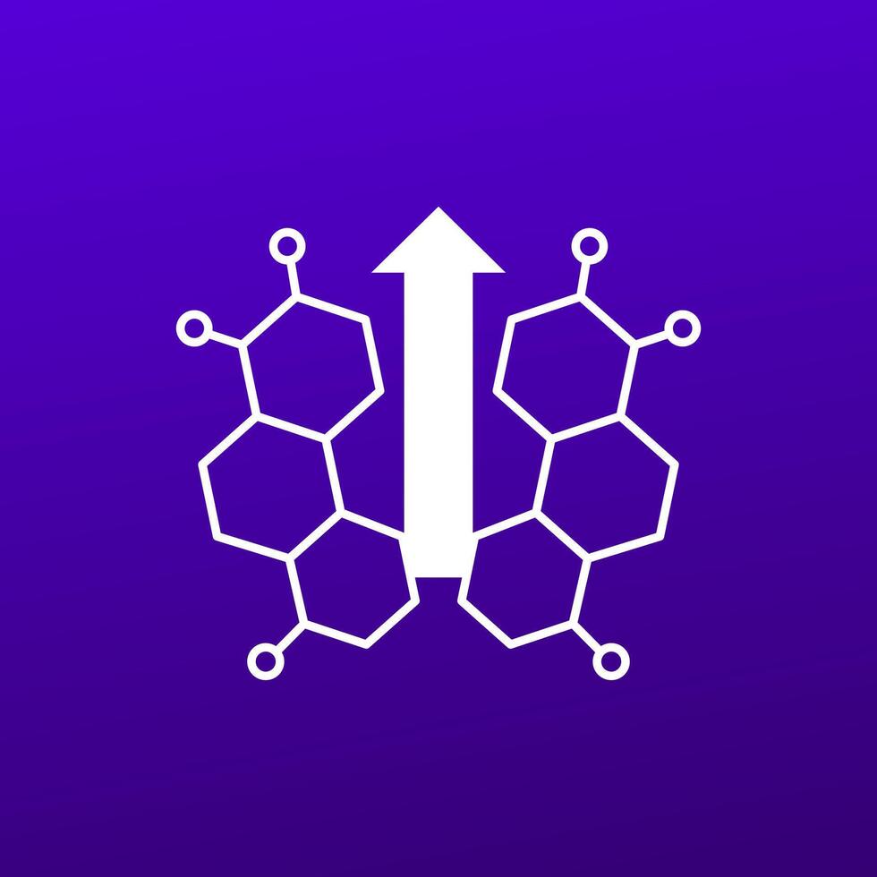 hormonal boost, increase hormones icon vector