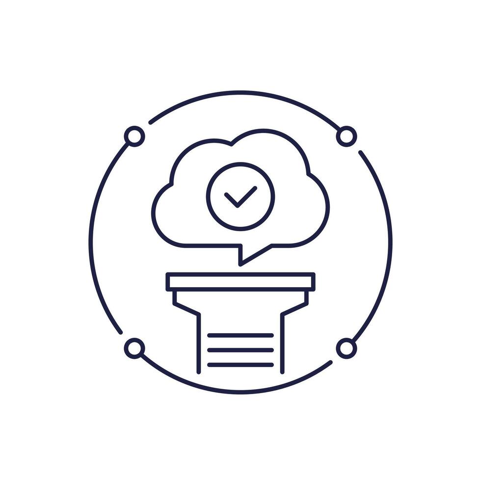 carbon capture icon, line vector