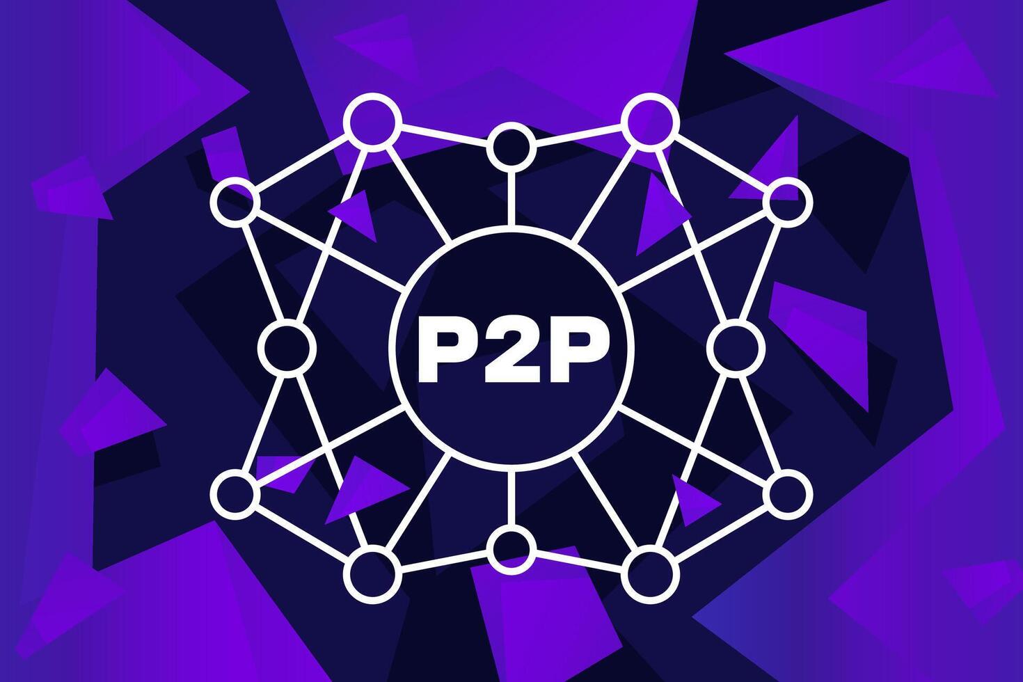 p2p, peer-to-peer network design vector