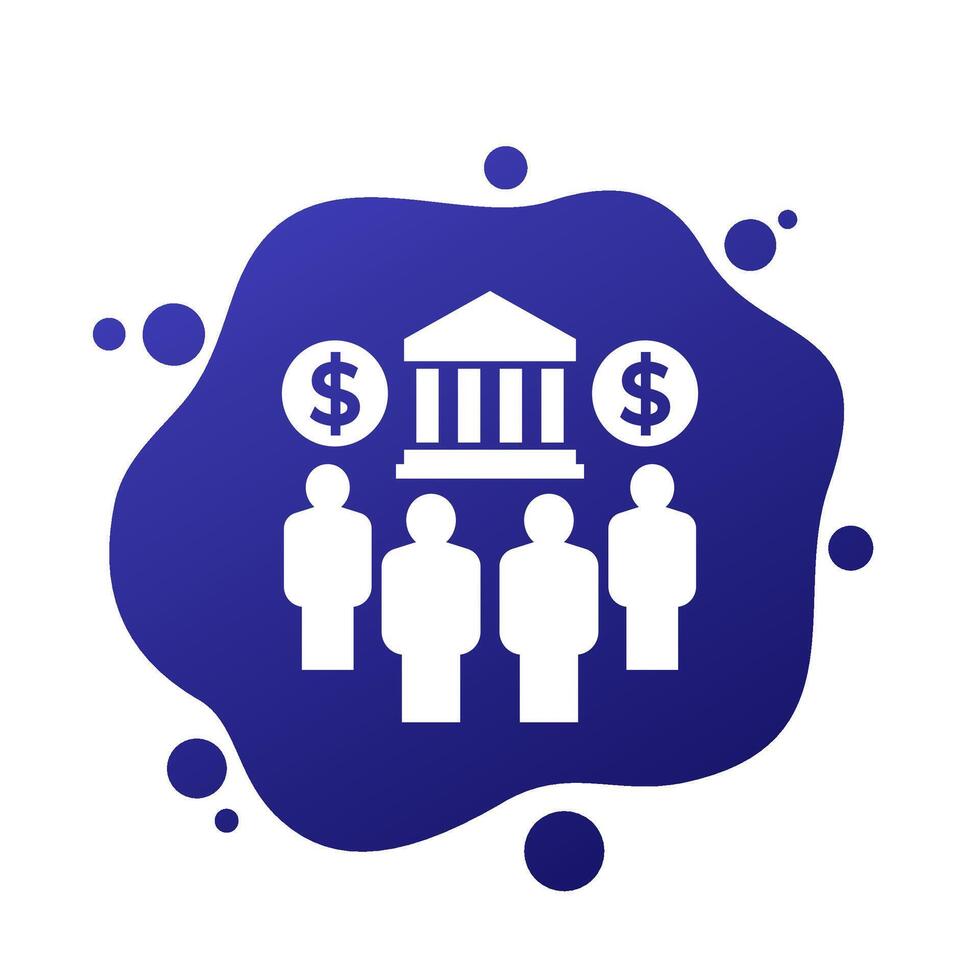 public sector icon with people vector