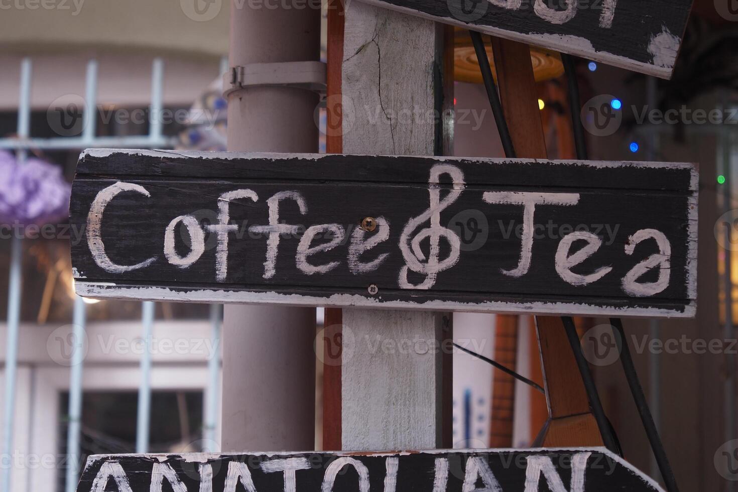 Enjoy coffee and tea at a cozy outdoor cafe in the afternoon photo
