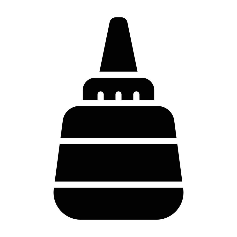Simple Glue glyph icon. The icon can be used for websites, print templates, presentation templates, illustrations, etc vector