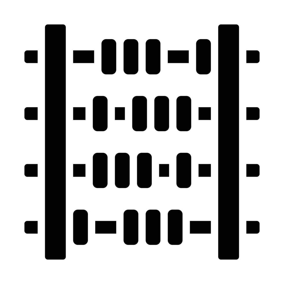 Simple Abacus glyph icon. The icon can be used for websites, print templates, presentation templates, illustrations, etc vector