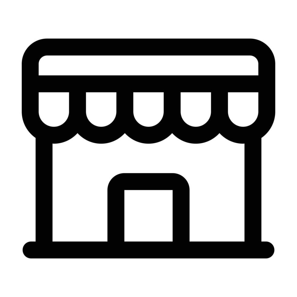 Simple Shop outline icon. The icon can be used for websites, print templates, presentation templates, illustrations, etc vector