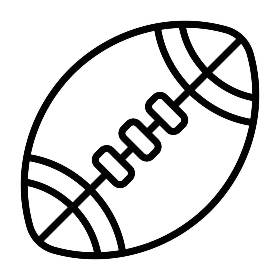 Simple American Football outline icon. The icon can be used for websites, print templates, presentation templates, illustrations, etc vector