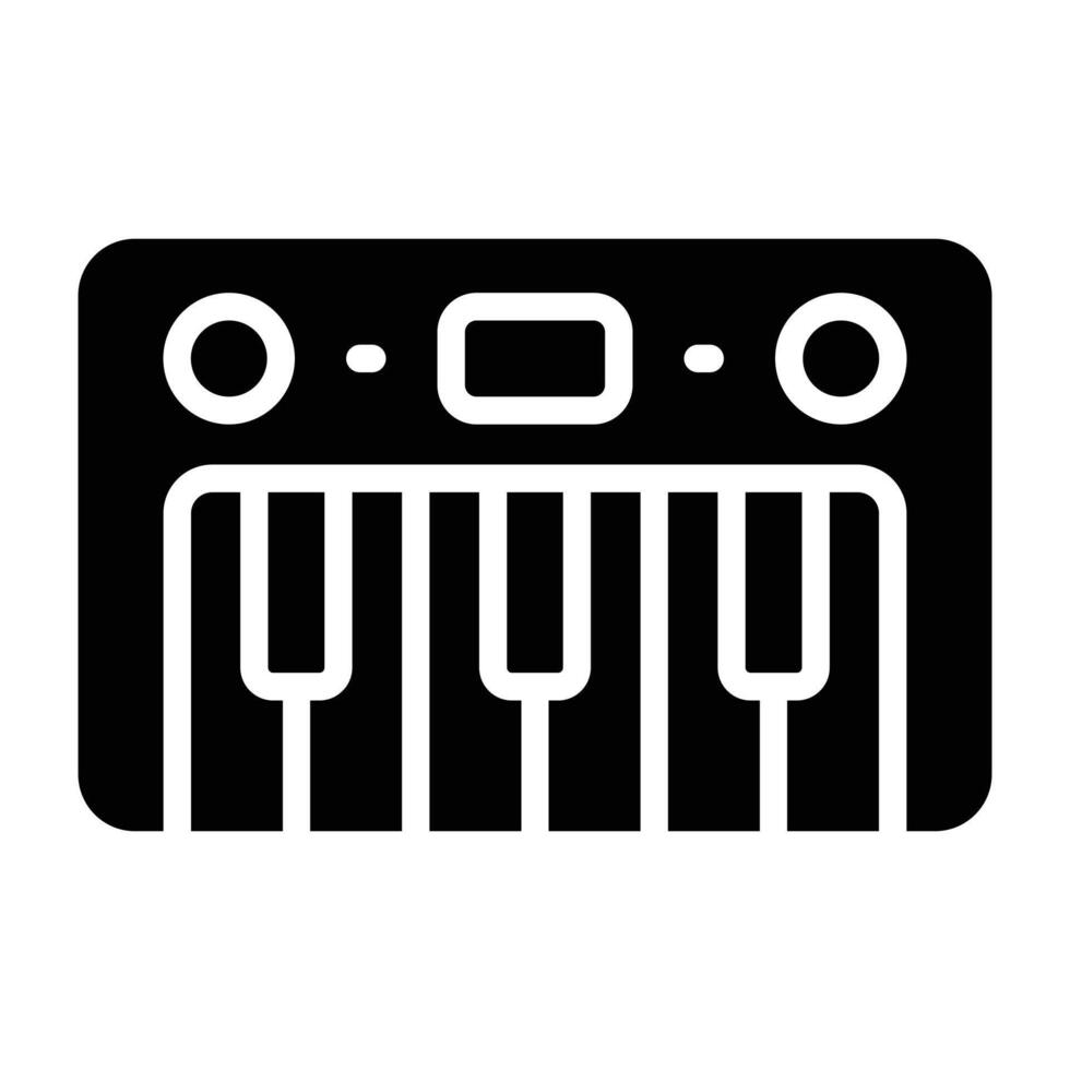 Simple Keyboard glyph icon. The icon can be used for websites, print templates, presentation templates, illustrations, etc vector