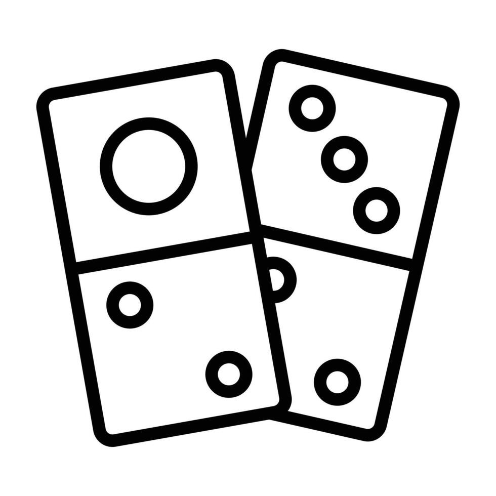 Simple Domino outline icon. The icon can be used for websites, print templates, presentation templates, illustrations, etc vector