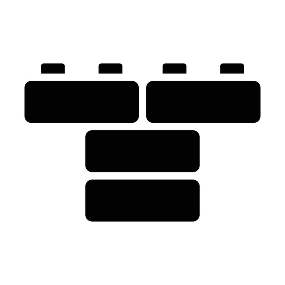 Simple Bricks outline icon. The icon can be used for websites, print templates, presentation templates, illustrations. vector
