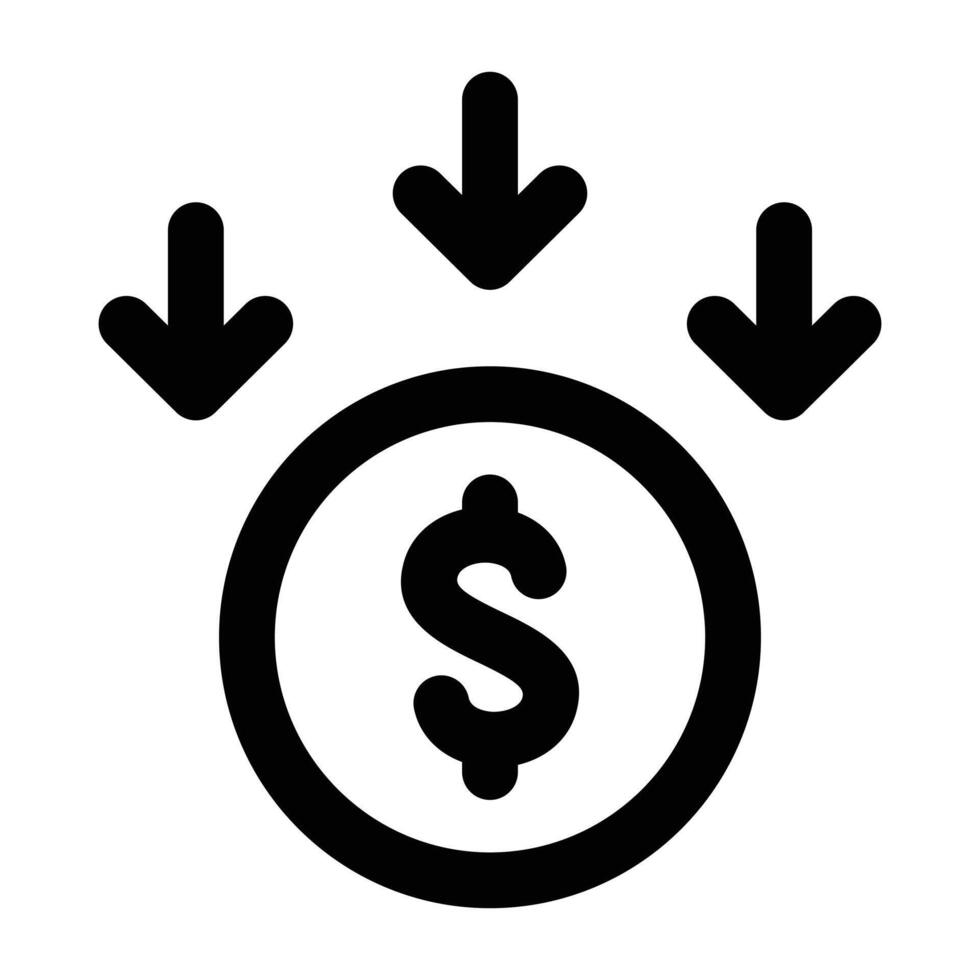 Simple Low Price outline icon. The icon can be used for websites, print templates, presentation templates, illustrations, etc vector