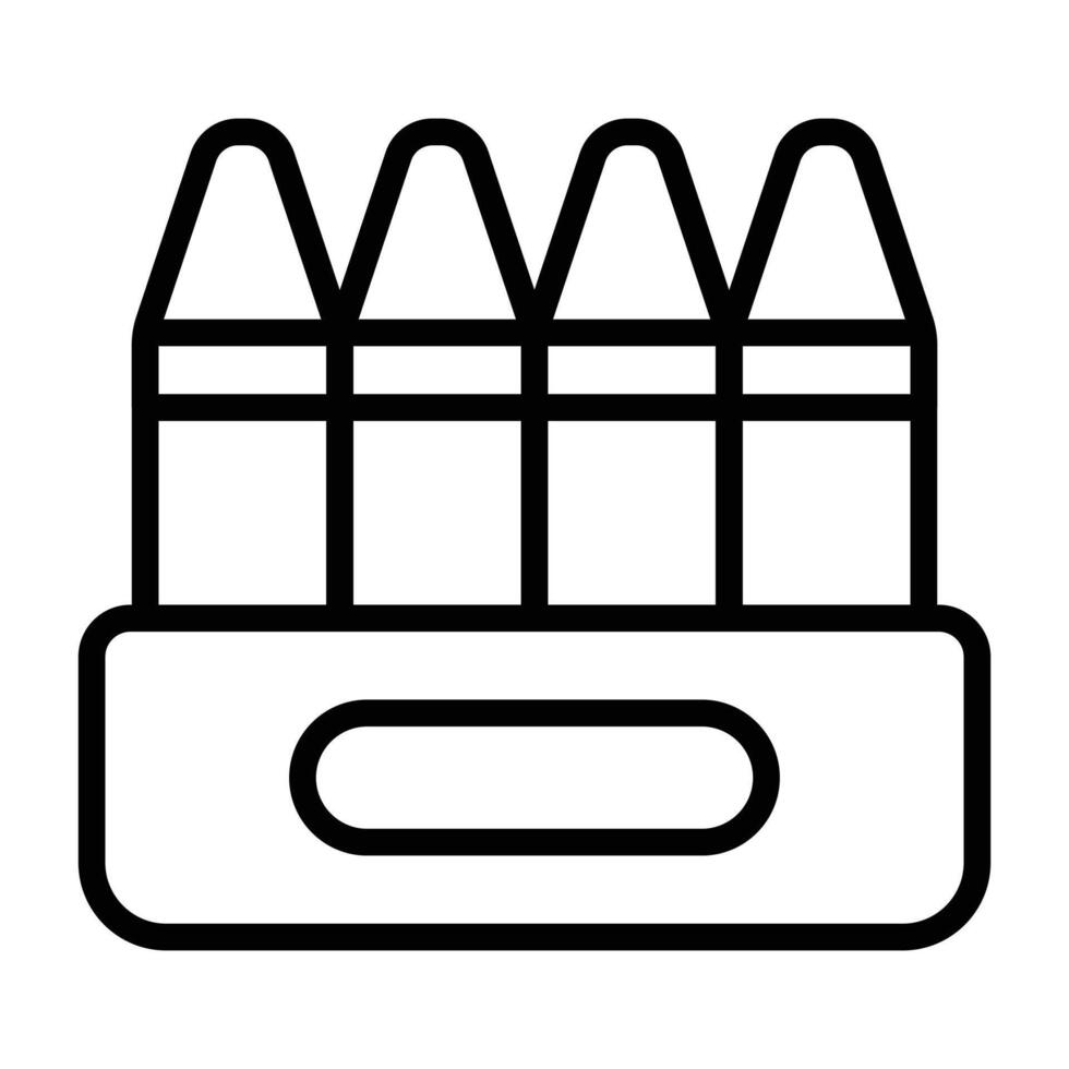 Simple Crayon outline icon. The icon can be used for websites, print templates, presentation templates, illustrations, etc vector