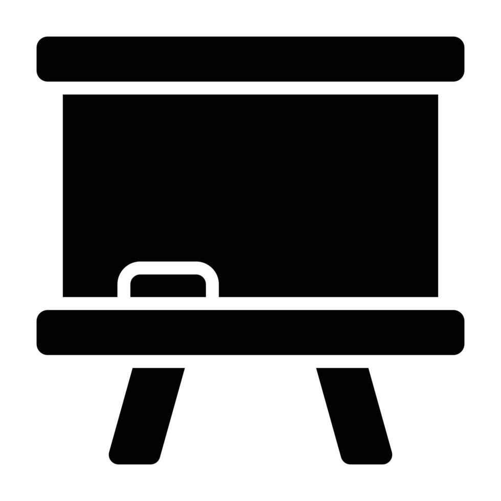 Simple Whiteboard glyph icon. The icon can be used for websites, print templates, presentation templates, illustrations, etc vector