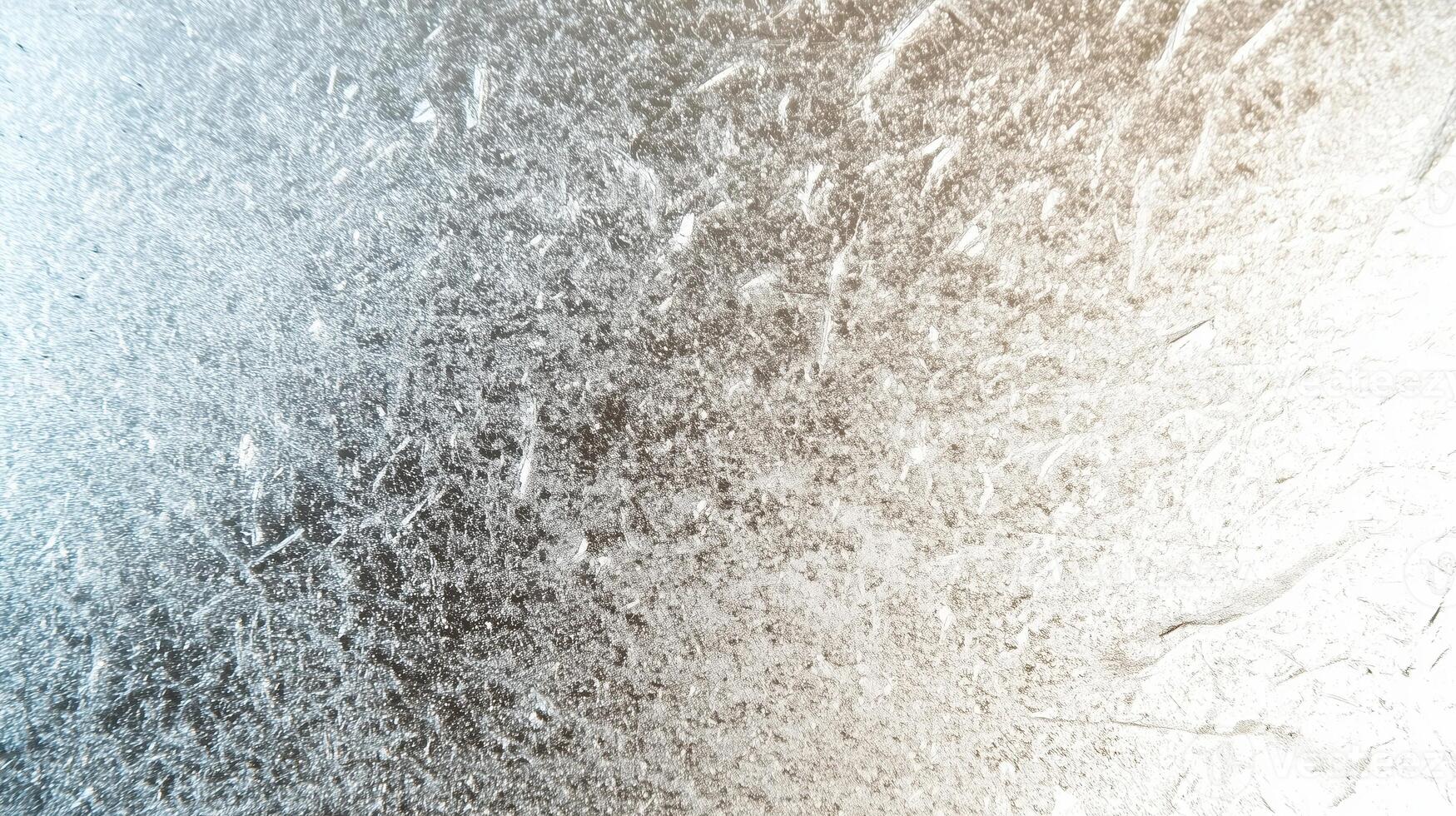 Frosted Ice Texture Background Transition - Abstract Blue Gray Crystal Pattern Fading Across Surface Design photo