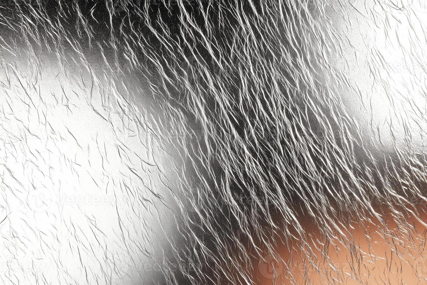 Abstract Black White Silver Streaked Texture - Dynamic Scratched Metallic Surface Background Design Element photo