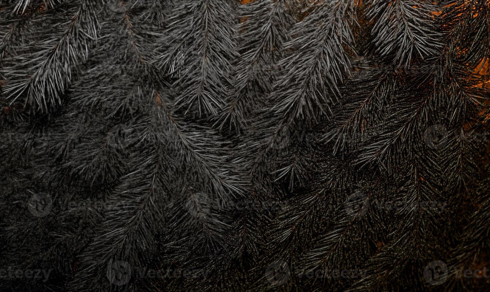 Dark Pine Needles Texture Background - Abstract Close Up of Dense Conifer Foliage Natural Pattern Design photo