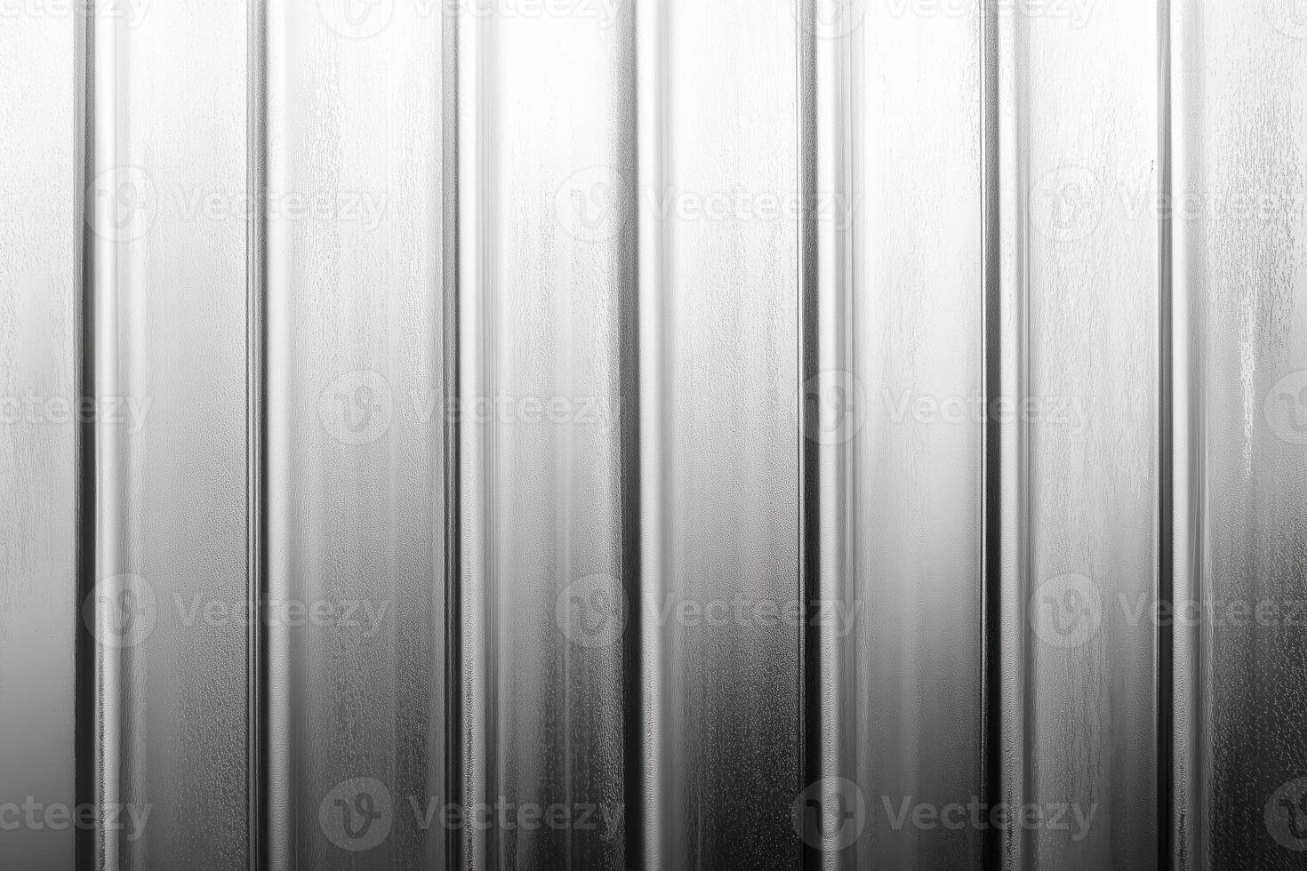 White Corrugated Metal Siding Texture - Abstract Clean Vertical Ribbed Panels Background with Subtle Shadows photo